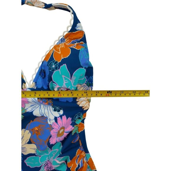 Floral Halter Tankini Top By Profile By Gottex Size 6 Blend Swimwear For Women. - Picture 7 of 8
